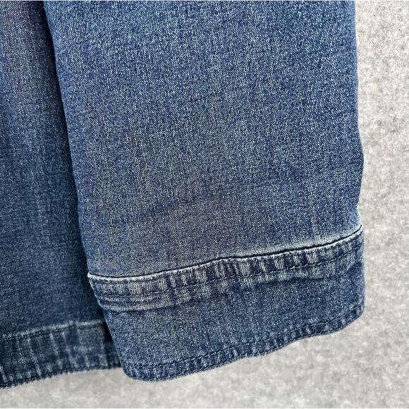 Quacker Factory Womens XL Denim Jacket Rhinestone Pearl Butterfly Embellished - Picture 12 of 16